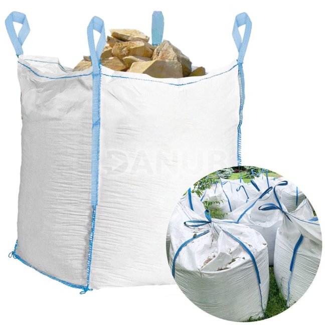 Big Bag vrece s nosnosťou 1000 kg - biela s modrou