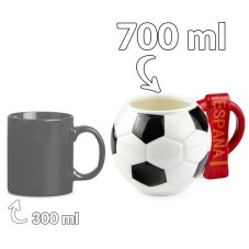 Futbalový hrnček so šálom Španielsko a futbalová podložka