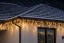 Svetelný záves s cencúľmi vonkajší 60 m, 1500 LED, teplá biela, 8 programov, časovač, ovládač – sada 3 ks