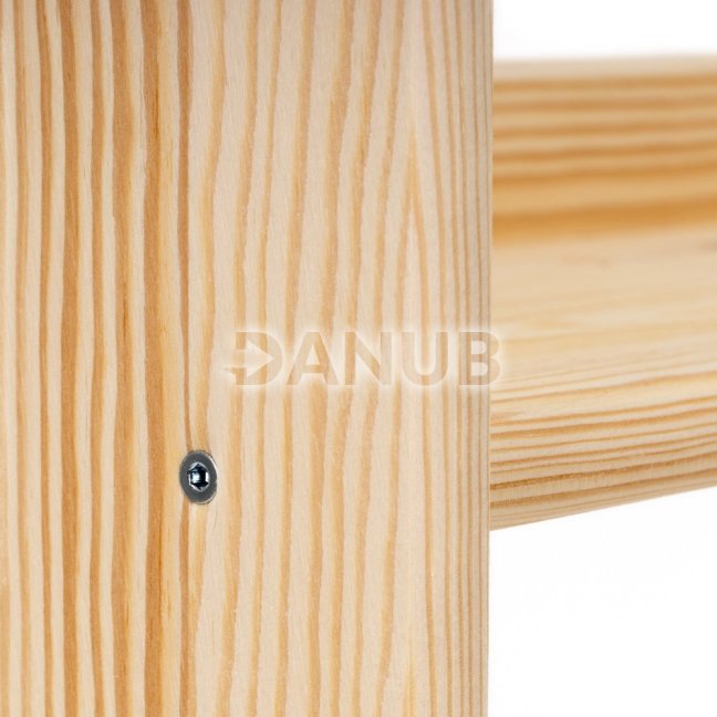 Drevený regál 2-policový - 45 cm - prírodná farba