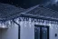 Svetelný záves s cencúľmi vonkajší 60 m, 1500 LED, studená biela, flash – sada 3 ks