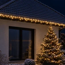 Svetelná reťaz vonkajšia 100 m, 2000 LED, teplá biela, svetelné programy