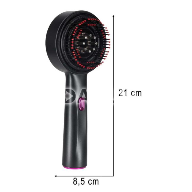 Elektrická masážna kefa na pokožku hlavy+ USB - čierna