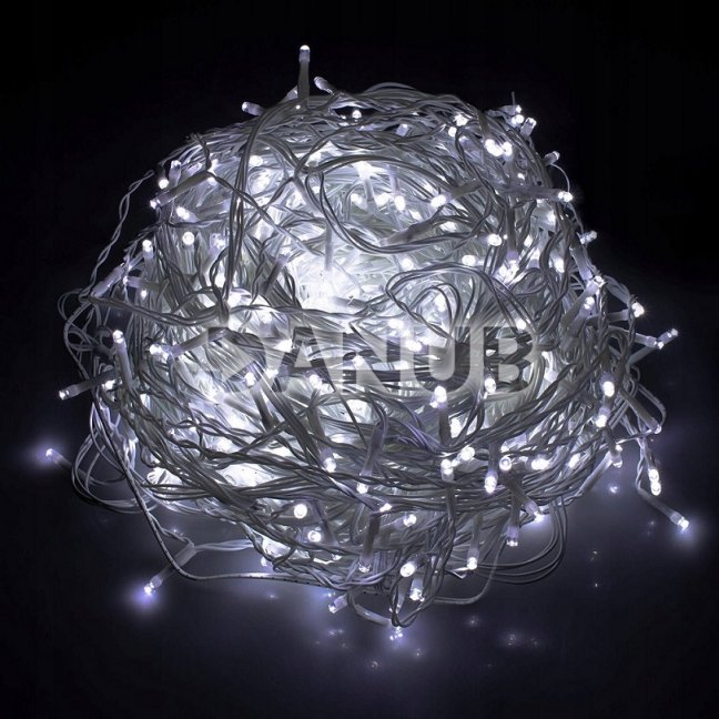 Svetelný záves s cencúľmi vonkajší 60 m, 1500 LED, studená biela, 8 programov, časovač, ovládač – sada 3 ks