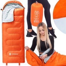 Turistický spací vak - 210x73 cm - oranžový