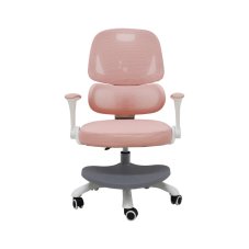 Dětské otočné ergonomické křeslo růžovo-šedé