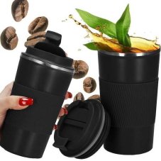 Nerezový hrnček na kávu a čaj - čierny - 500 ml