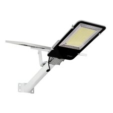 LED solární pouliční lampa výkonná - 1500W - 6500K + dálkové ovládání - bílá