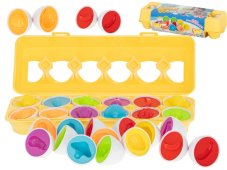 Montessori tojások - oktató játék 12db gyümölcs