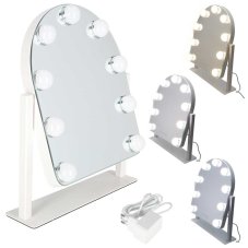 LED kozmetické zrkadlo s 9 žiarovkami