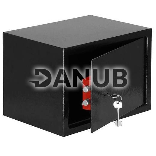Domáci trezor na cennosti - kovový - 31 cm - čierny
