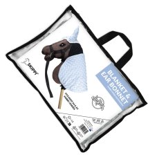 Deka a ušné chrániče pre Hobby Horse Skippi - modrá