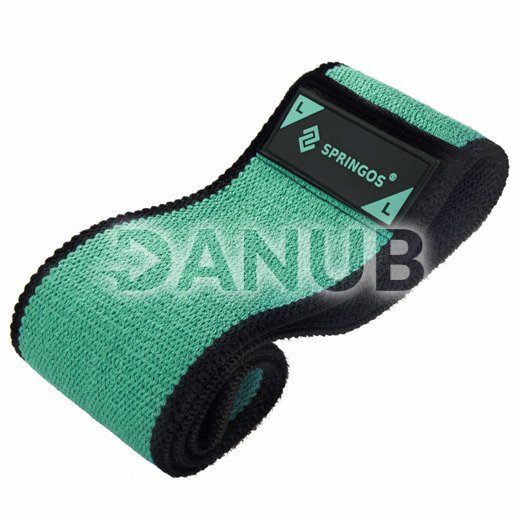 Fitness guma na cvičenie Hip Band - L - 2x43 cm - zelená