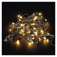 Světelný závěs Premium 3 m, 50 LED, teplá bílá, černý kabel, IP44