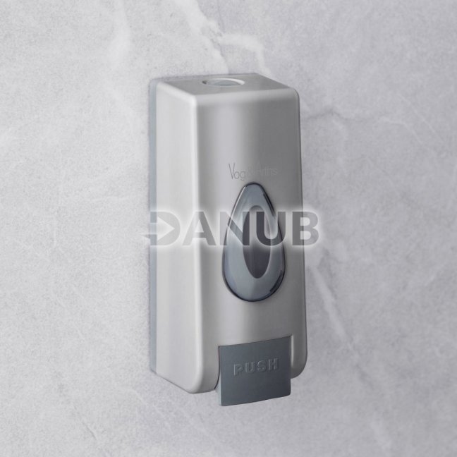 Dávkovač mydla - s ručným dávkovaním - 350 ml - na stenu - strieborný