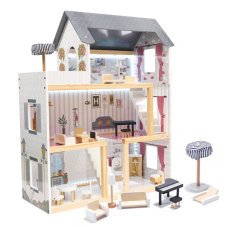 Baba ház MDF fából LED kiegészítőkkel 78cm fekete