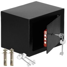 Domácí trezor na cennosti - kovový - 23 cm - černý