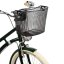 Košík na bicykel na riadidlá - kovový - čierny