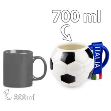 Futbalový hrnček so šálom Taliansko a futbalová podložka