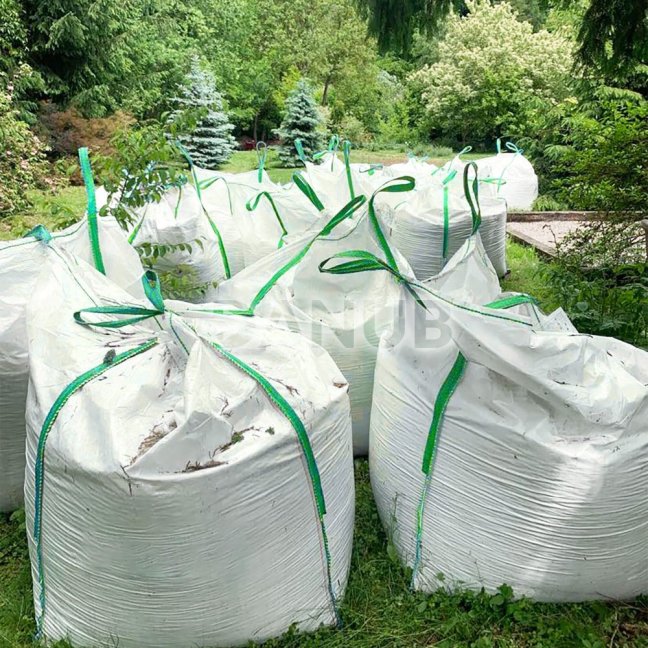 Big Bag vrece s nosnosťou 1000 kg - biela so zelenou