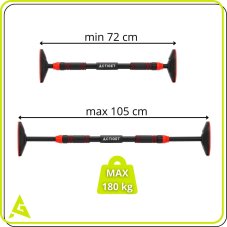 Oceľová teleskopická hrazda - nastaviteľná - 72-105 cm