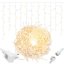 Svetelný záves s cencúľmi vonkajší 60 m, 1500 LED, teplá biela, flash studená biela – sada 3 ks