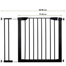 Bezpečnostná bariérová zábrana pre schody a dvere - čierna - 75-96 cm