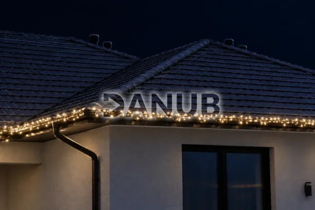Svetelná reťaz vonkajšia 150 m, 3000 LED, teplá biela, flash studená biela