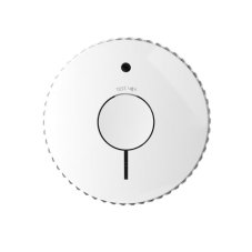 Detektor dymu do domácnosti, karavanu a mobilného domu, 2 vymeniteľné batérie 1,5 V (AA), biely, optický, tichý test, funkcia pokojného spánku