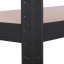 Kovový regál s 5 policami - 150x75x30 cm - hnedá/čierna