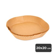 Air fryer papier na pečenie - do teplovzdušnej fritézy - štvorec - 20 cm - 50 ks / balenie