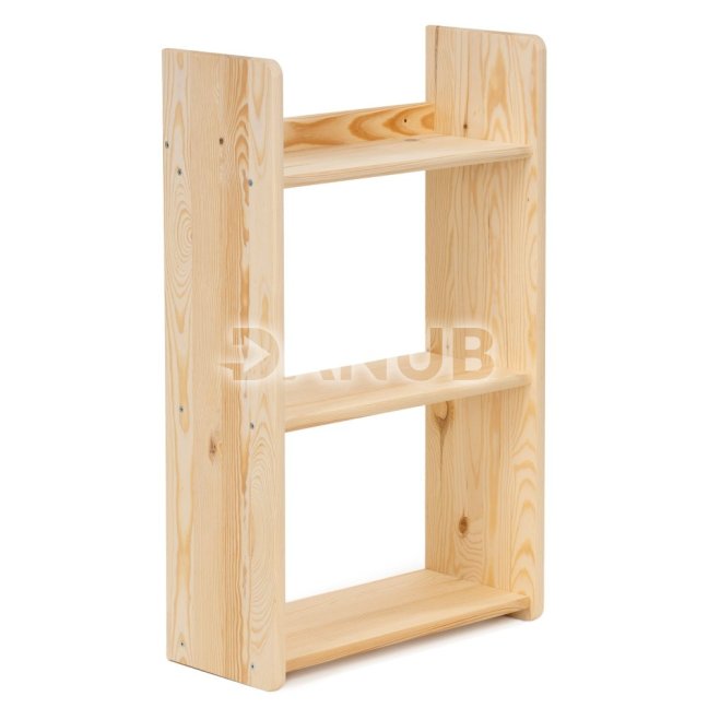 Drevený regál 2-policový - 45 cm - prírodná farba