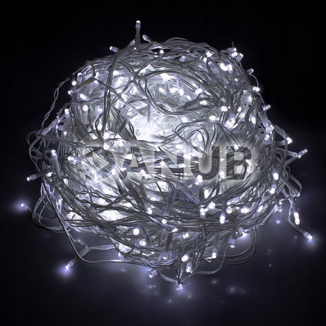 Svetelný záves s cencúľmi vonkajší 40 m, 1000 LED, studená biela, 8 programov, časovač, ovládač – sada 2 ks