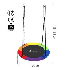 Gólyafészek lengő kör - 110 cm - színes