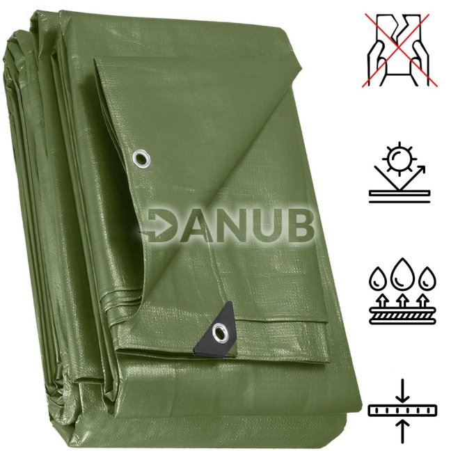 Hrubá krycia plachta - 5x8m - 120g/m2 - zelená