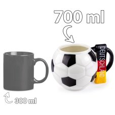 Futbalový hrnček so šálom Nemecko a futbalová podložka