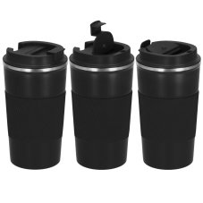 Nerezový hrnček na kávu a čaj - čierny - 500 ml