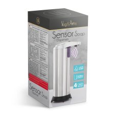 Automatický dávkovač mydla - 220 ml - voľne stojací - na batérie - chrómová