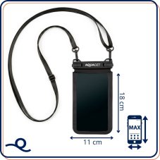 Vodotesný obal na telefón - 21.5 cm - transparentná/čierna