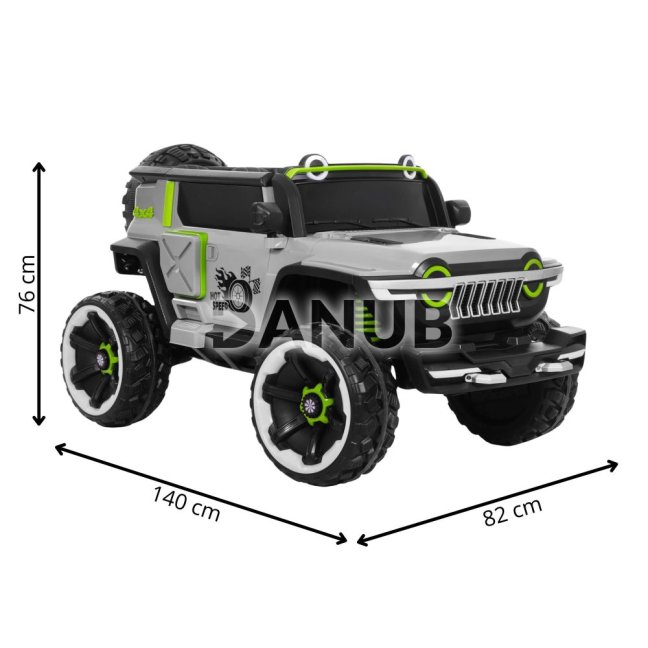 Elektrické autíčko pre deti na batérie 4x4 - jazda na diaľkové ovládanie - 140x82x76 cm