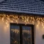 Svetelný záves s cencúľmi vonkajší 60 m, 1500 LED, teplá biela, 8 programov, časovač, ovládač – sada 3 ks