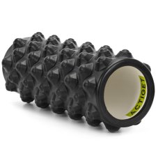 Masážní pěnový válec/roller s výstupky - středně tvrdý - černý