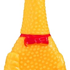 Gumové pískacie kuriatko pre psa - 37 cm