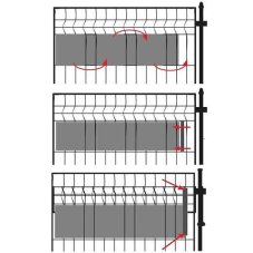 Tieniace plotové pásky a klipy (20ks) - PVC - 35m x 19cm - 450 g/m2 - svetlo sivá