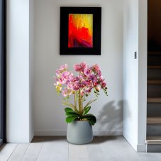 Dekoračná rastlina - orchidea - fialová - 83 cm