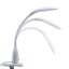 LED lampa na stôl - s lupou - štipcom - biela