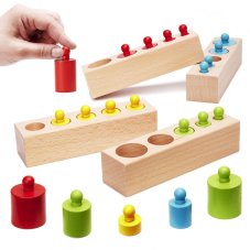 Színes montessori fa súlyok