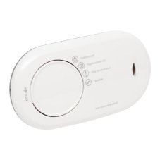 Detektor CO do domácnosti 12,5 × 6,7 × 3,3 cm, biely, 10 rokov, elektrochémia, test, vetranie, koniec životnosti, vstavaná lítiová batéria