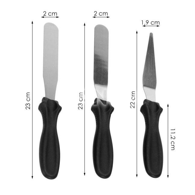 Cukrárske špachtle - 3ks