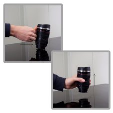 Objektív formájú antigravitációs bögre